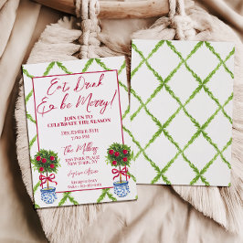 Chinoiserie Topiary Kerstfeest Kaart