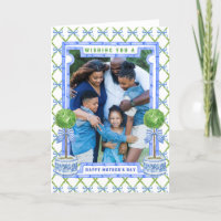 Chinoiserie Topiary Moederdag Photo Card