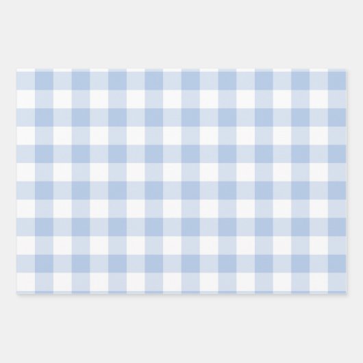 Chinoiserie Topiary Tree Blue Bow en Gingham Inpakpapier Vel (Voorkant 2)