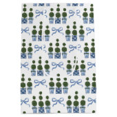 Chinoiserie Topiary Tree Blue Bow Medium Cadeauzakje (Achterkant)