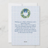 Chinoiserie Topiary Tree Christmas Holiday Card Feestdagenkaart (Achterkant)