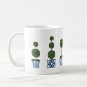 Chinoiserie Topiary Tree Trio Keramiek Koffiemok (Links)