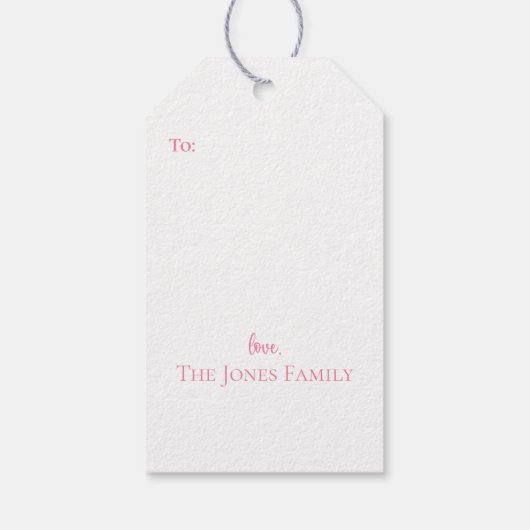 Chinoiserie Topiary Valentijnsdag Cadeaulabel (Achterkant)