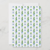 Chinoiserie Topiary Vrijgezellenfeest | Tea Party Kaart (Achterkant)