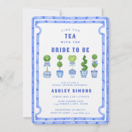Chinoiserie Topiary Vrijgezellenfeest | Tea Party Kaart
