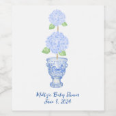 Chinoiserie Topiary Wijnlabel Wijn Etiket (Enkel label)