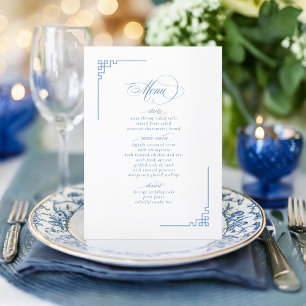 Chinoiserie Tree Motif en Geometrische Rand ID1094 Menu