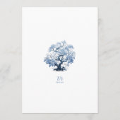 Chinoiserie Tree Motif en Geometrische Rand ID1094 Menu (Achterkant)