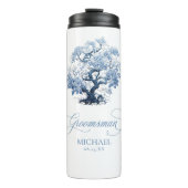 Chinoiserie Tree Motif Groomsman ID1094 Thermosbeker (Voorkant)