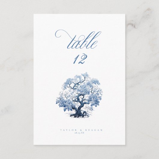 Chinoiserie Tree Motif Tafelnummers ID1094 (Achterkant)