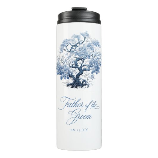 Chinoiserie Tree Motif Vader van Groom ID1094 Thermosbeker (Voorkant)