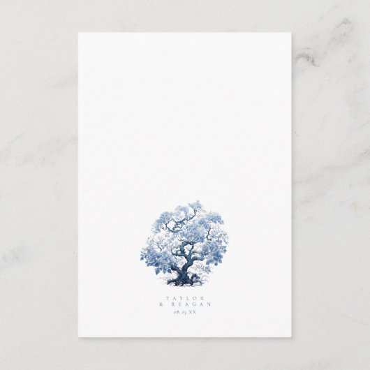 Chinoiserie Tree Motif Wedding Details ID1094 Informatiekaartje (Achterkant)