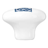 Chinoiserie Triple Topiary Tree Keramische Knop (Zijkant)