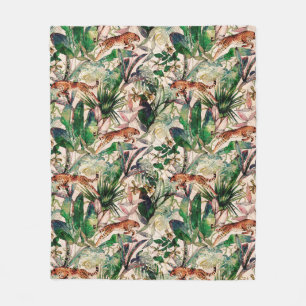  Chinoiserie Tropisch Oerwoud Fleece Blanket