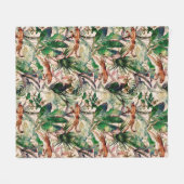  Chinoiserie Tropisch Oerwoud Fleece Blanket (Voorkant (Horizontaal))