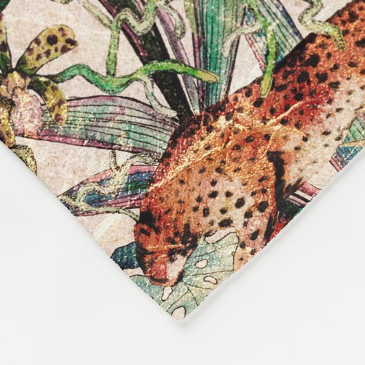  Chinoiserie Tropisch Oerwoud Fleece Blanket (Hoek)