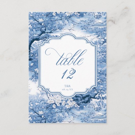 Chinoiserie Trouwpatroon Tafelnummers ID1094 (Voorkant)