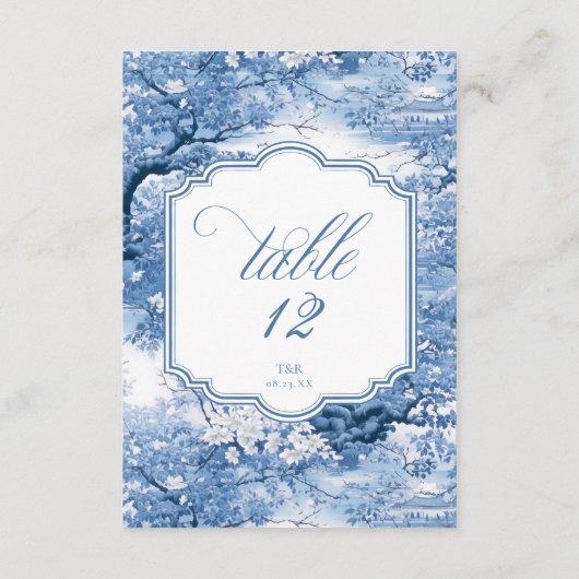 Chinoiserie Trouwpatroon Tafelnummers ID1094 (Achterkant)