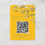 Chinoiserie Trouwwebsite RSVP QR Code  Informatiekaartje (Voorkant)