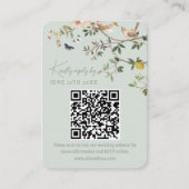 Chinoiserie Trouwwebsite RSVP QR Code Informatiekaartje (Voorkant)