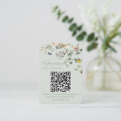 Chinoiserie Trouwwebsite RSVP QR Code Informatiekaartje (Staand voorkant)