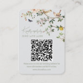 Chinoiserie Trouwwebsite RSVP QR Code  Informatiekaartje (Voorkant)