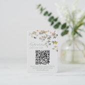 Chinoiserie Trouwwebsite RSVP QR Code  Informatiekaartje (Staand voorkant)