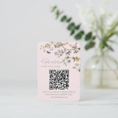 Chinoiserie Trouwwebsite RSVP QR-code  Informatiekaartje (Staand voorkant)