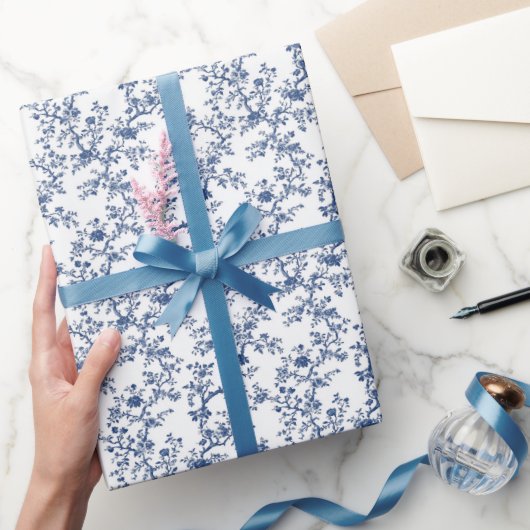 Chinoiserie Tuin Blauw Cadeaupapier (Geschenken)