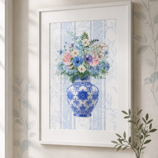 Chinoiserie Vaas Aquarel Poster