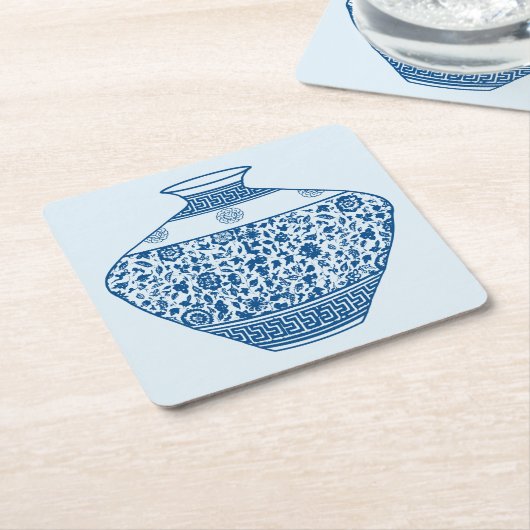  Chinoiserie Vaas Ginger Jar Kartonnen Onderzetters (Schuin)