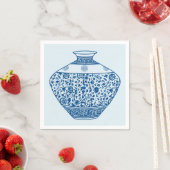 Chinoiserie Vaas Ginger Jar Servet (Insitu)