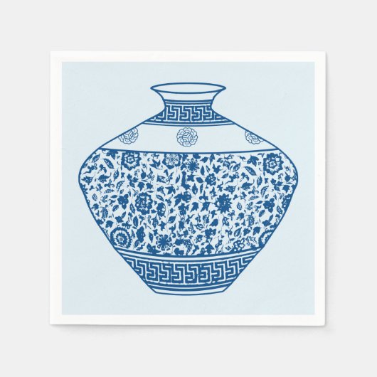 Chinoiserie Vaas Ginger Jar Servet (Voorkant)