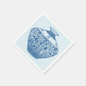 Chinoiserie Vaas Ginger Jar Servet (Hoek)