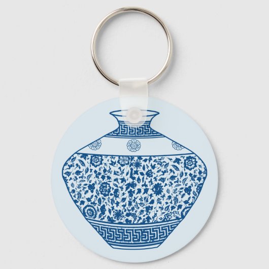 Chinoiserie Vaas Ginger Jar Sleutelhanger (Voorkant)