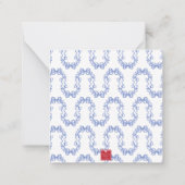 Chinoiserie Vaas Rode Aardbei Gift Enclosure Notitiekaartje (Achterkant)