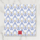 Chinoiserie Vaas van rode aardbeien Bedankjes Labels (Achterkant)