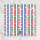 Chinoiserie Vaas van Rode Geraniums Bedankjes Labels (Achterkant)