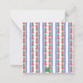 Chinoiserie Vaas van Rode Geraniums Gift Enclosure Notitiekaartje (Achterkant)