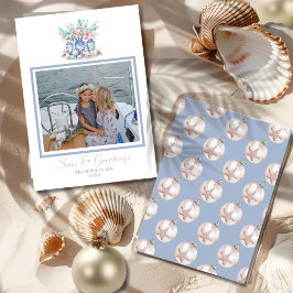 Chinoiserie Vazen met Eucalyptus & Poinsettia's Feestdagenkaart