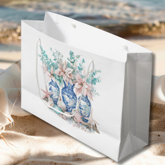 Chinoiserie Vazen met Eucalyptus & Poinsettia's Groot Cadeauzakje