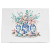 Chinoiserie Vazen met Eucalyptus & Poinsettia's Groot Cadeauzakje (Voorkant)