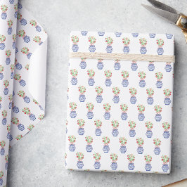 Chinoiserie Vazen van Rode Aardbeien Cadeaupapier