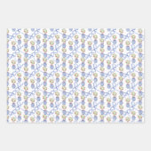 Chinoiserie Vazen van rode aardbeien en blauwe boo Inpakpapier Vel (Voorkant 3)