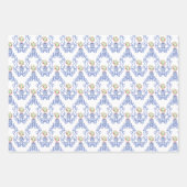 Chinoiserie Vazen van rode aardbeien en blauwe boo Inpakpapier Vel (Voorkant)