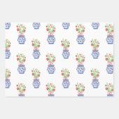 Chinoiserie Vazen van Rode Aardbeien Inpakpapier Vel (Voorkant 3)