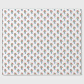 Chinoiserie Vazen van rode geraniums Cadeaupapier (Vlak)