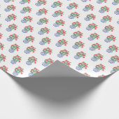 Chinoiserie Vazen van rode geraniums Cadeaupapier (Hoek)