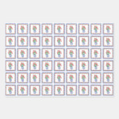 Chinoiserie Vazen van rode geraniums Inpakpapier Vel (Voorkant 2)