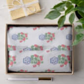 Chinoiserie Vazen van rode geraniums Tissuepapier (Geschenk)